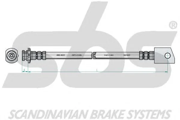 1330854547 SBS Тормозной шланг (фото 2)