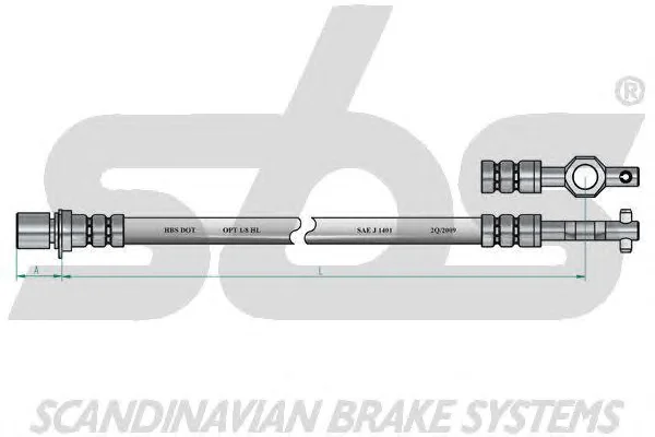 1330854548 SBS Тормозной шланг (фото 2)