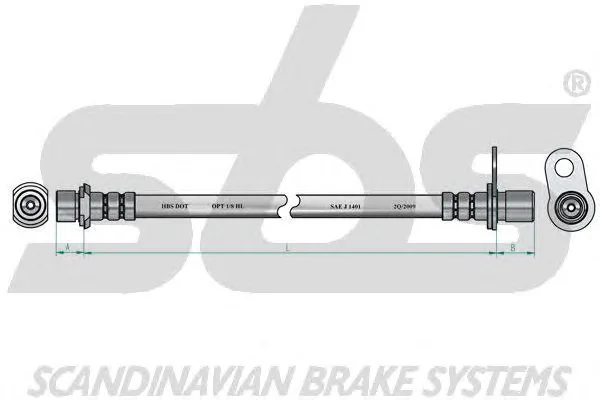 1330854552 SBS Тормозной шланг (фото 2)