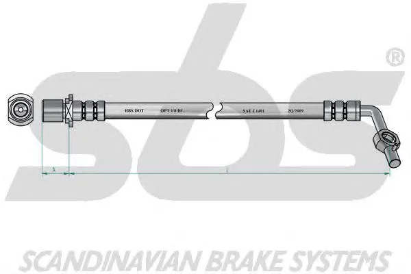 1330854561 SBS Тормозной шланг (фото 2)