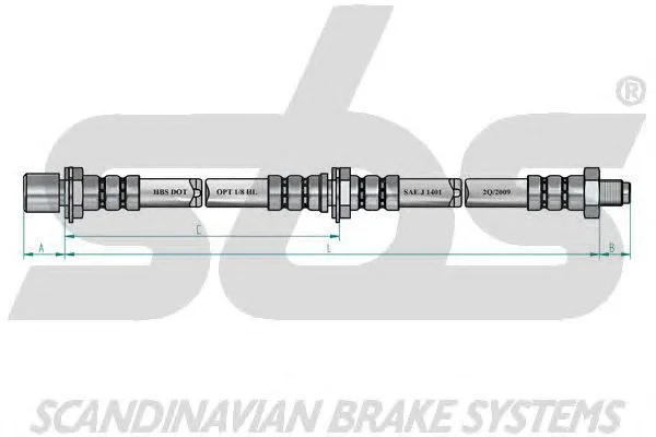 1330854575 SBS Тормозной шланг (фото 2)