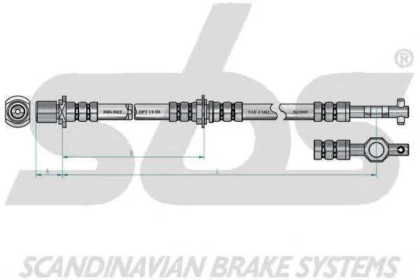 1330854576 SBS Тормозной шланг (фото 2)