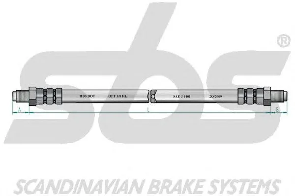 1330854732 SBS Тормозной шланг (фото 2)