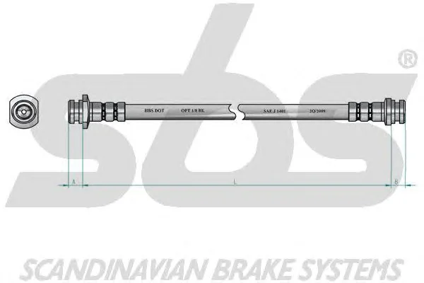 1330855018 SBS Тормозной шланг (фото 2)