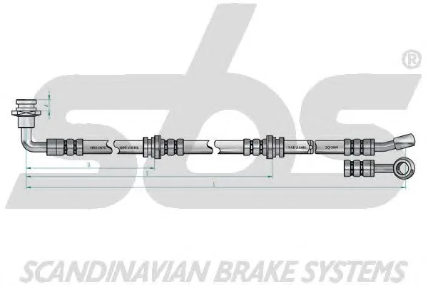 1330855220 SBS Тормозной шланг (фото 2)