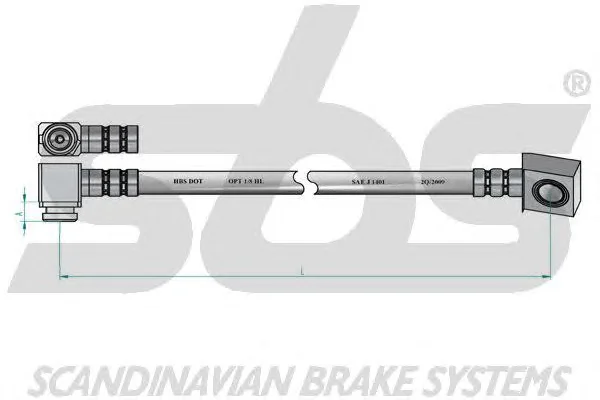 1330859302 SBS Тормозной шланг (фото 2)