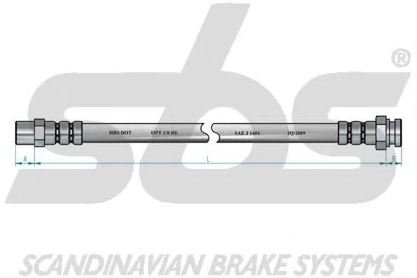 1330859950 SBS Тормозной шланг (фото 2)