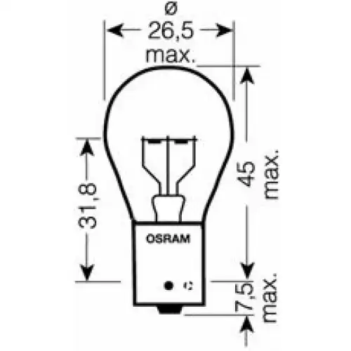 7511TSP OSRAM Лампа накаливания, фонарь указателя поворота (фото 5)