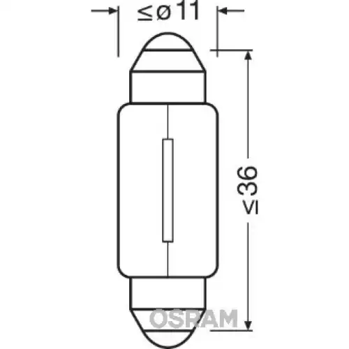 6423-02B OSRAM Лампа накаливания, фонарь освещения номерного знака (фото 4)