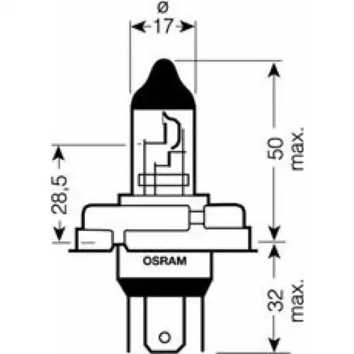 64183-01B OSRAM Лампа накаливания, фара дальнего света (фото 5)