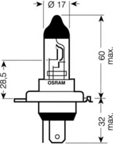 94196 OSRAM Лампа накаливания, фара дальнего света (фото 4)
