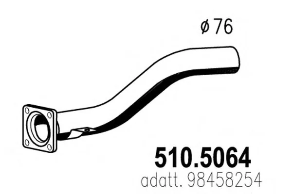 510.5064 ASSO Труба глушителя (фото 1)
