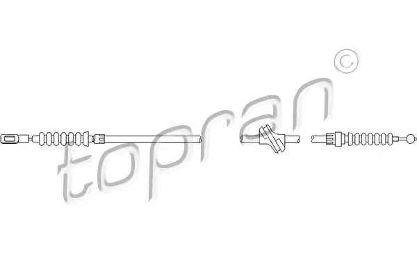 103 697 TOPRAN Трос (тросик) ручника (фото 1)