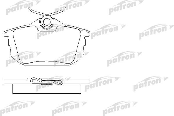 PBP1095 PATRON Комплект тормозных колодок, дисковый тормоз (фото 2)