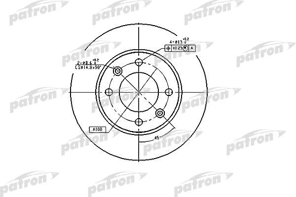PBD4185 PATRON Тормозной диск (фото 2)