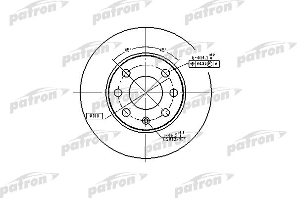 PBD1607 PATRON Тормозной диск (фото 2)