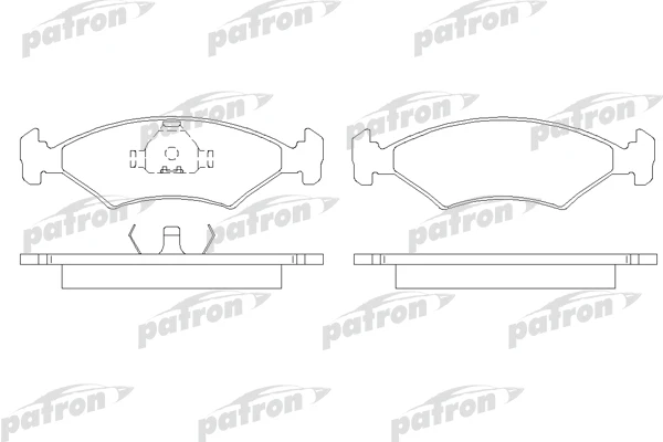 PBP206 PATRON Комплект тормозных колодок, дисковый тормоз (фото 3)