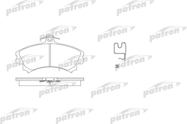 PBP1384 PATRON Комплект тормозных колодок, дисковый тормоз (фото 2)