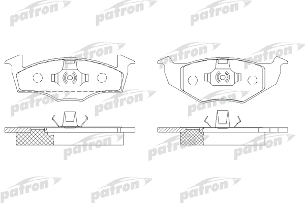 PBP1101 PATRON Комплект тормозных колодок, дисковый тормоз (фото 3)