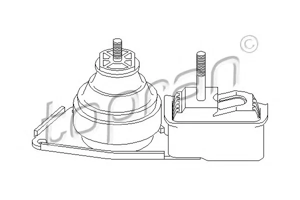 108 509 TOPRAN Опора (подушка) двигателя (фото 1)
