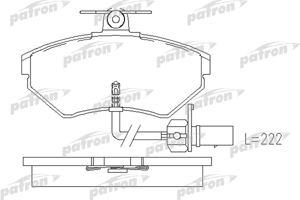 PBP1451 PATRON Комплект тормозных колодок, дисковый тормоз (фото 3)