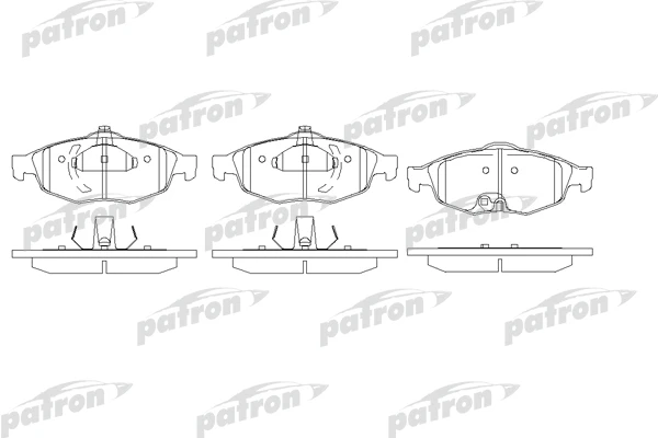 PBP1550 PATRON Комплект тормозных колодок, дисковый тормоз (фото 3)