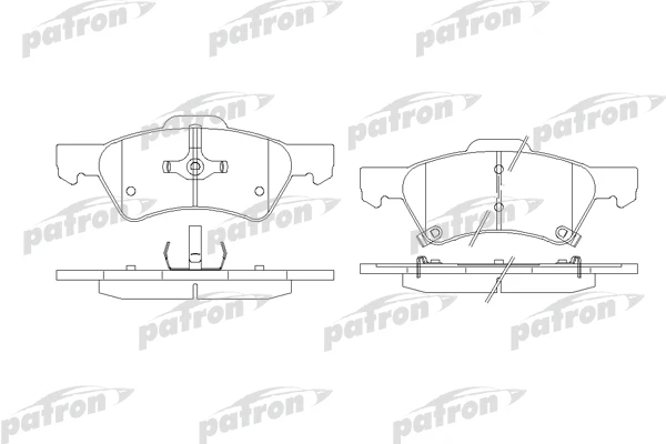 PBP1510 PATRON Комплект тормозных колодок, дисковый тормоз (фото 3)