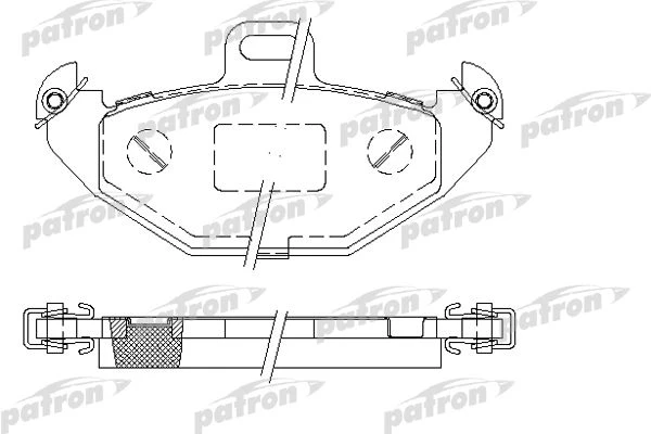PBP1278 PATRON Комплект тормозных колодок, дисковый тормоз (фото 2)