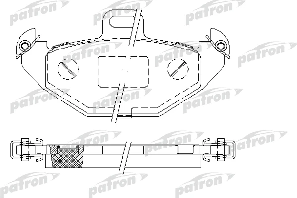 PBP1278 PATRON Комплект тормозных колодок, дисковый тормоз (фото 3)