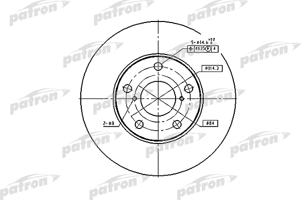 PBD4161 PATRON Тормозной диск (фото 3)