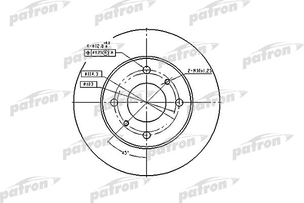 PBD2591 PATRON Тормозной диск (фото 2)