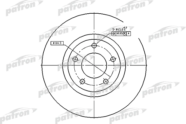 PBD4385 PATRON Тормозной диск (фото 3)