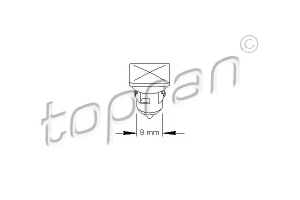 111 498 TOPRAN Клипса (пистон) молдинга двери (фото 1)