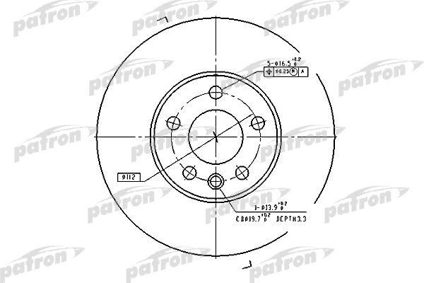 PBD4323 PATRON Тормозной диск (фото 2)
