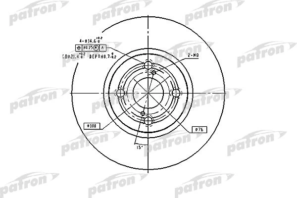 PBD9559 PATRON Тормозной диск (фото 2)