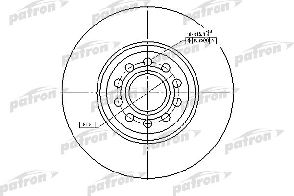 PBD4262 PATRON Тормозной диск (фото 3)