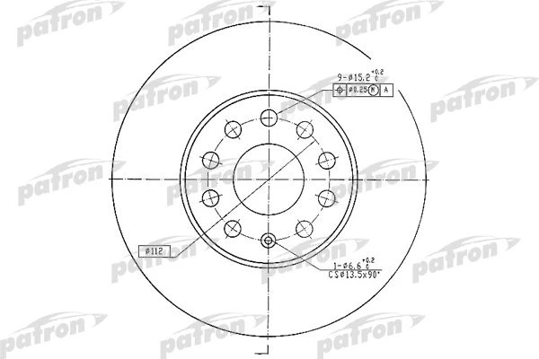 PBD4295 PATRON Тормозной диск (фото 2)