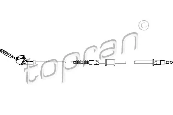 200 878 TOPRAN Трос (тросик) ручника (фото 1)