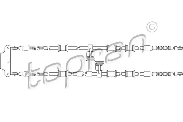 207 867 TOPRAN Трос (тросик) ручника (фото 1)