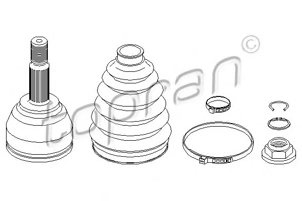 304 010 TOPRAN Шрус наружний (со стороны колеса) (фото 1)