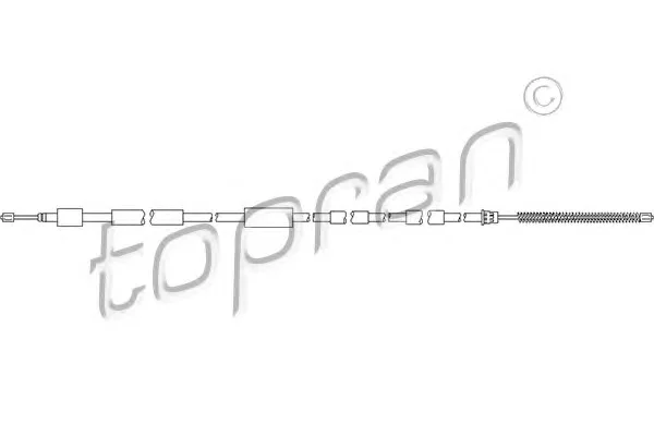 721 636 TOPRAN Трос (тросик) ручника (фото 1)