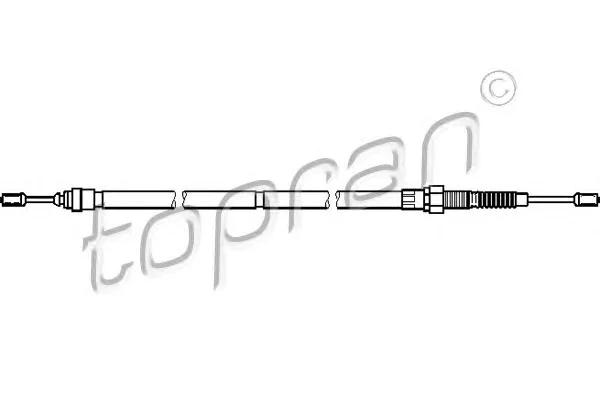 721 643 TOPRAN Трос (тросик) ручника (фото 1)