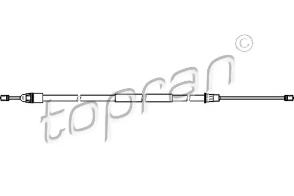 721 648 TOPRAN Трос (тросик) ручника (фото 1)