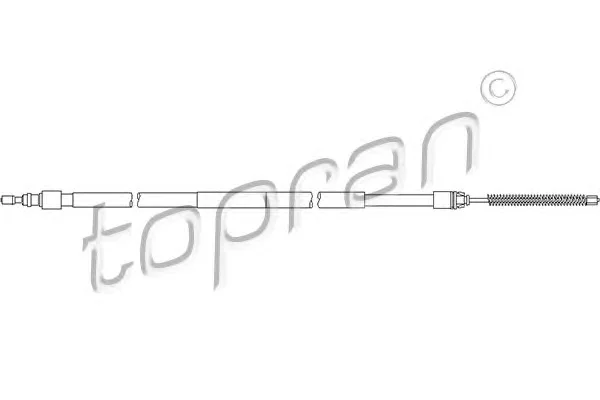 721 649 TOPRAN Трос (тросик) ручника (фото 1)
