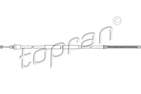 721 655 TOPRAN Трос (тросик) ручника (фото 1)