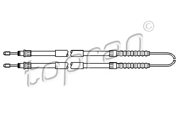 721 662 TOPRAN Трос (тросик) ручника (фото 1)