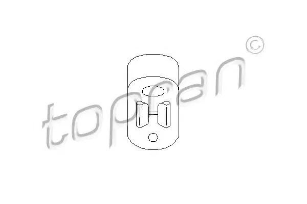 721 939 TOPRAN Крепление / кронштейн глушителя (резинка) (фото 1)