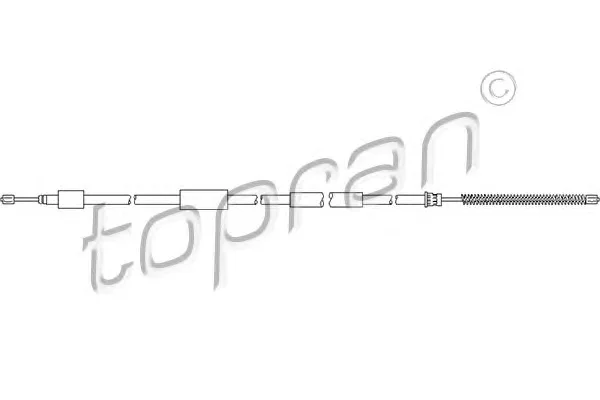 722 067 TOPRAN Трос (тросик) ручника (фото 1)