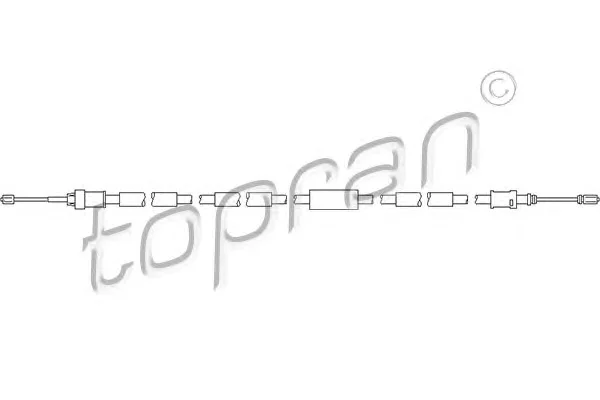 722 071 TOPRAN Трос (тросик) ручника (фото 1)