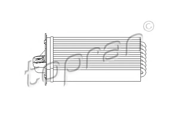 722 657 TOPRAN Радиатор отопителя салона (фото 1)